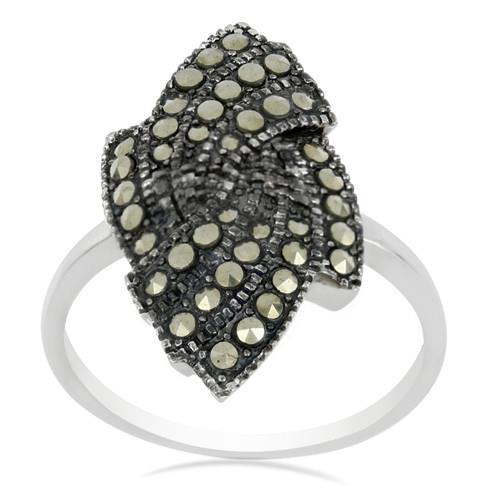 0.78 CT AUSTRIAN MARCASITE STERLING SILVER RINGS #VR029090